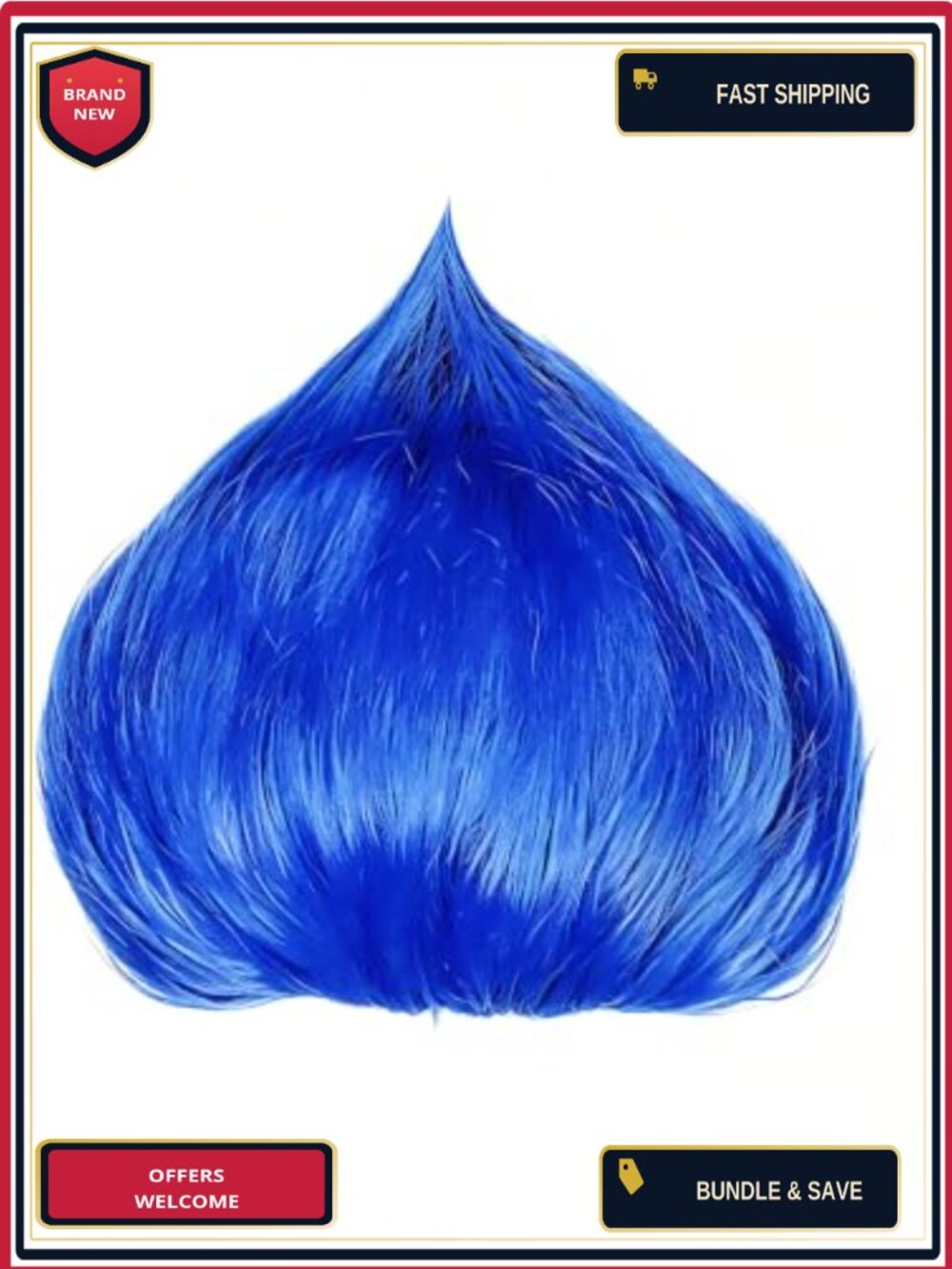 Synthetic Fiber Trolls Wig Headband Costume Cosplay Halloween Party